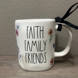 Rae Dunn Faith Family Friends Floral Mug